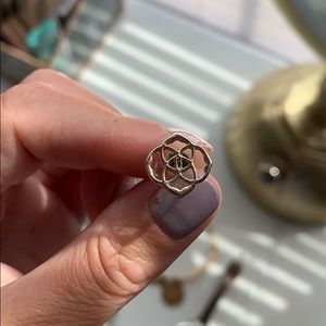 Rose Gold Kendra Scott logo earrings